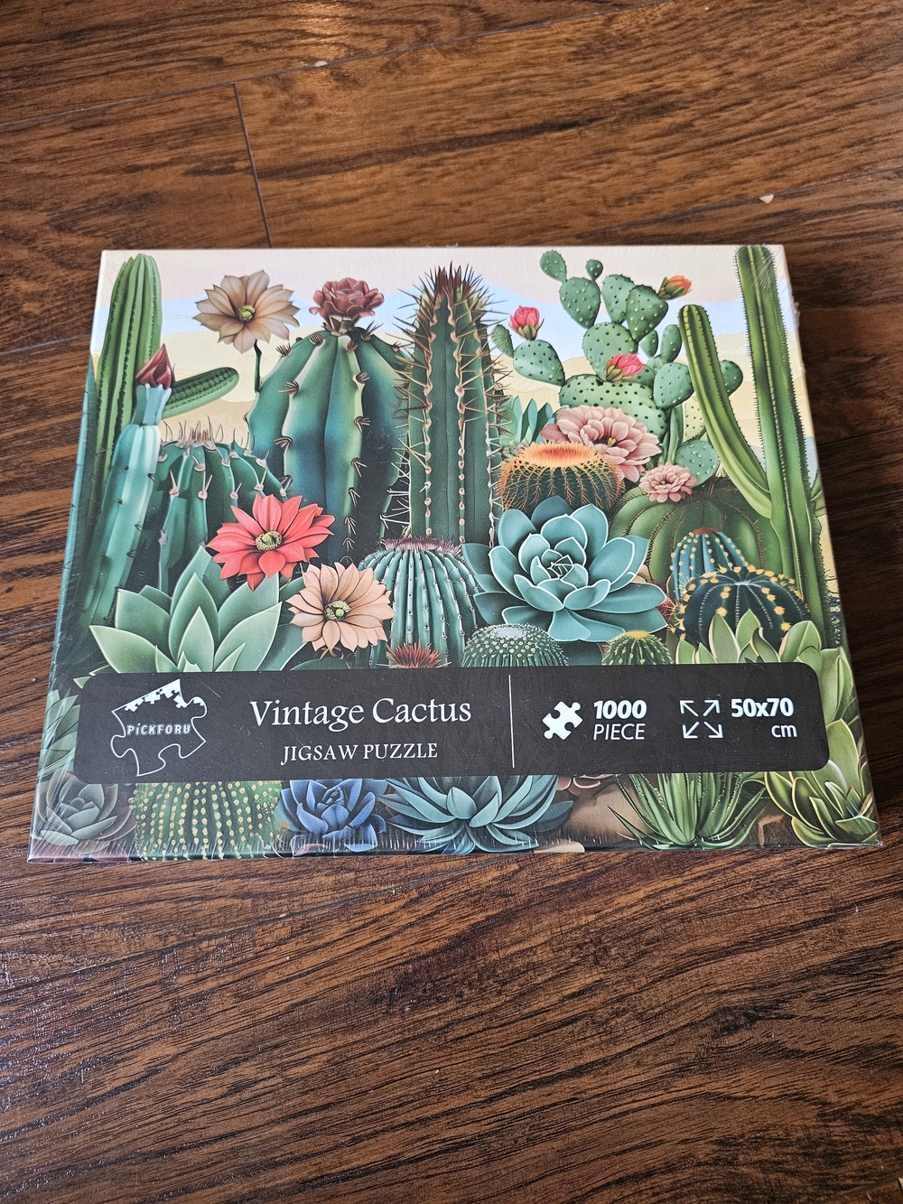 NEW PICKFORU Vintage Cactus Jigsaw Puzzle - 1000 Pcs (Unopened)